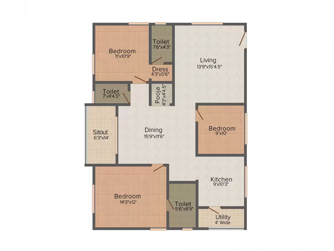 Floor plan for Gangothri Nakshatra Capital